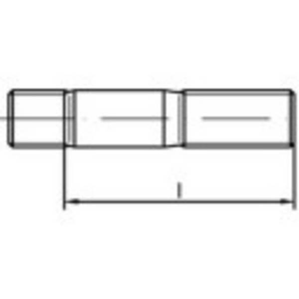 TOOLCRAFT  133112 zatični vijaki M20 50 mm  DIN 939   jeklo galvansko pocinkan 25 kos