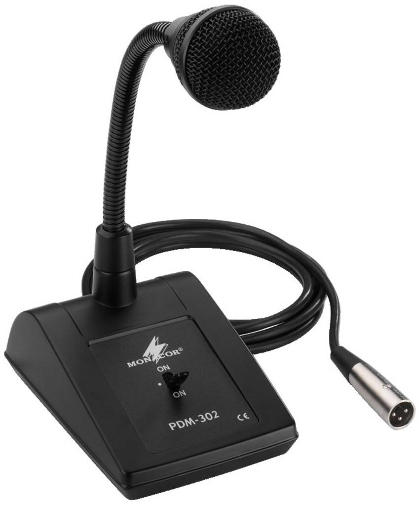 Monacor PDM-302 Dinamični namizni mikrofon 160 mm-0