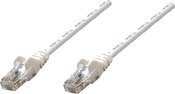 Intellinet 735735 RJ45 omrežni kabel, Patch kabel CAT 6 S/FTP 7.50 m bela pozlačeni konektorji 1 kos