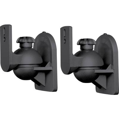 Stenski nosilec za zvočnike, nagibni, vrtljivi, razdalja od stene (maks.): 6.4 cm SpeaKa Professional črne barve, 1 par