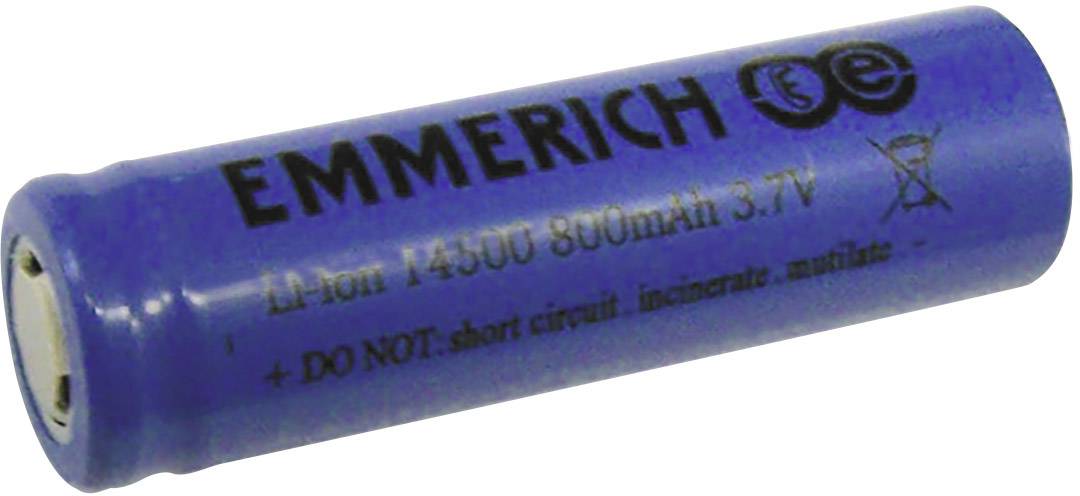 Emmerich 14500 specialni akumulatorji 14500 Flat-Top Li-Ion 3.7 V 800 mAh