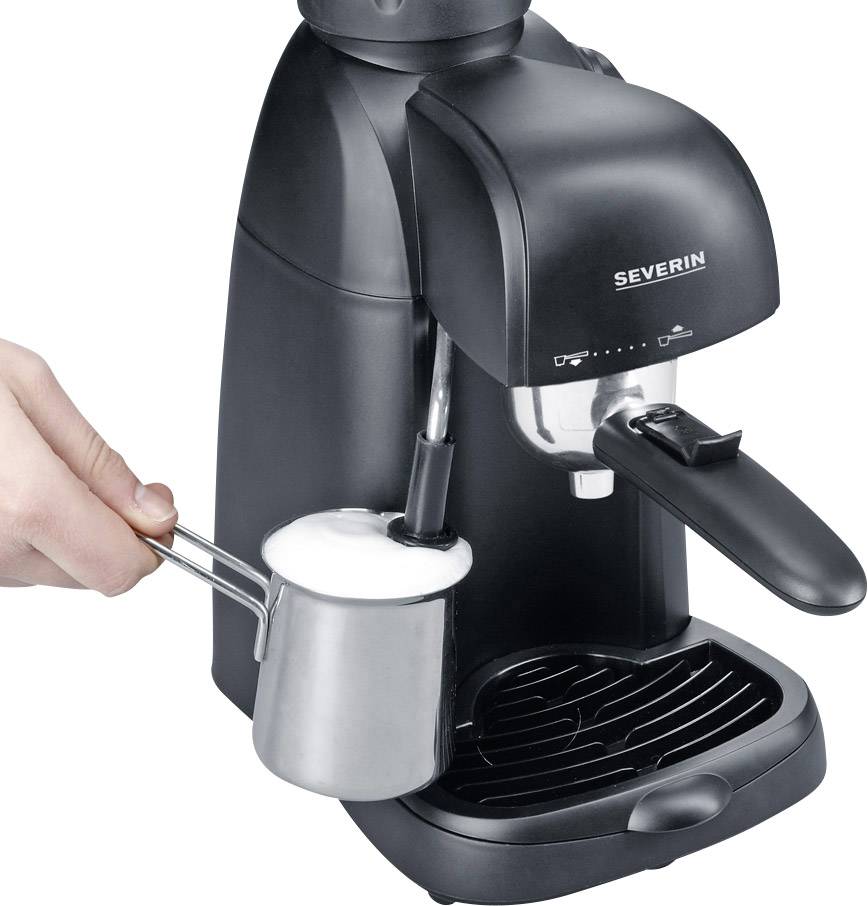 Kavni aparat Severin KA 5978 črna 800 W parni nastavek za penjenje mleka-3