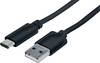 Manhattan USB kabel USB 2.0 USB-C® vtič, USB-A vtič 1.00 m črna UL-certificirano 353298