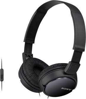 Sony MDR-ZX110AP On Ear slušalke žični črna zložljive, naglavni komplet-1