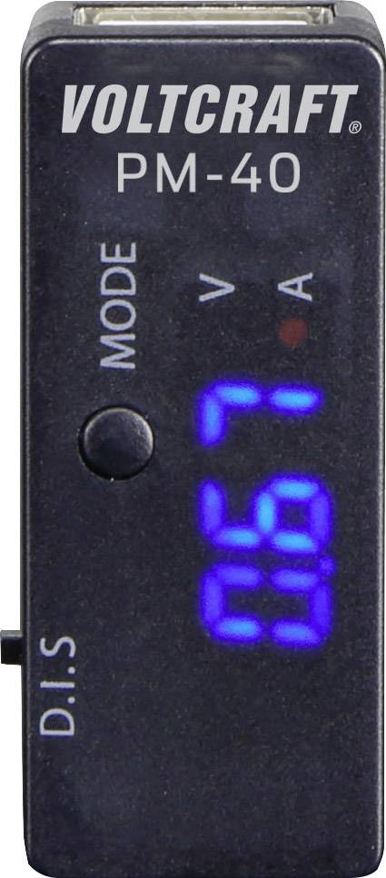 VOLTCRAFT PM-40 USB merilnik toka digitalni CAT I Prikaz (štetje): 999