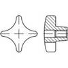 TOOLCRAFT križni ročaj 6 mm siva litina 138242 10 kos (Ø x D) 32 mm x 6 mm