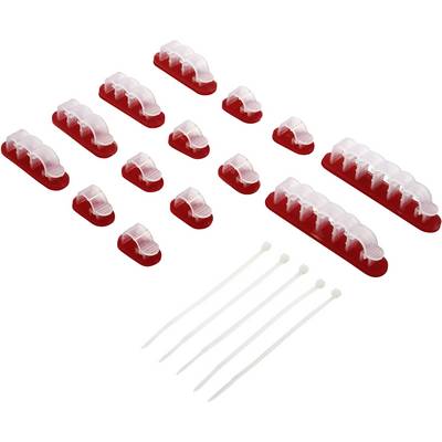 TRU COMPONENTS WCM-SET-TT kabelski nocilec samolepljiva 1386629-1 transparentna 19 kos-0