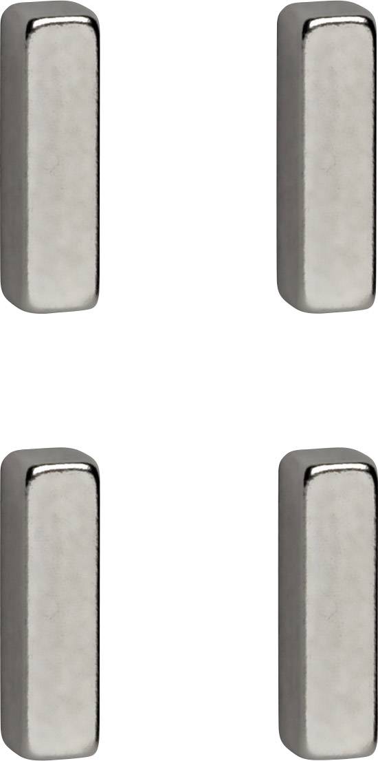 Maul neodim magnet MAUL (Š x V x G) 15 x 4 x 4 mm pravokotna, palica srebrna 4 kos 6169096-0
