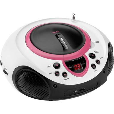 Lenco SCD-38 USB FM Radio s CD/MP3 predvajalnikom, CD-Radio, UKV, roza