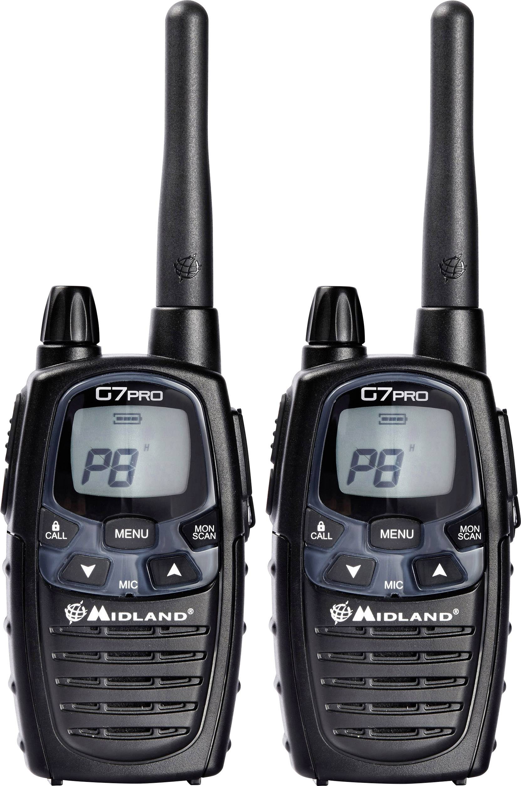 Midland G7 Pro Twin C1090.13 pmr/lpd ročna radijska postaja 2-delni komplet-0