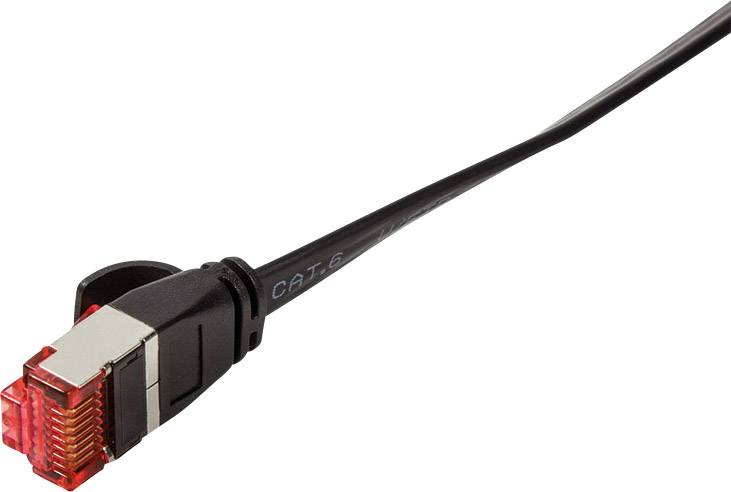 LogiLink CF2073S RJ45 omrežni kabel, Patch kabel CAT 6 U/FTP 5.00 m črna pozlačeni konektorji 1 kos-2