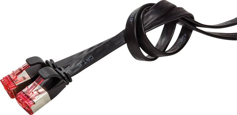 LogiLink CF2073S RJ45 omrežni kabel, Patch kabel CAT 6 U/FTP 5.00 m črna pozlačeni konektorji 1 kos-3