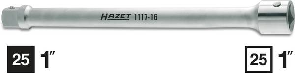 Hazet 1117-16 1117-16 podaljšek za nasadni ključ  1 palec Pogon (izvijač) 1" (25 mm) 400 mm 1 kos