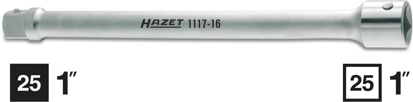 Hazet 1117-16 1117-16 podaljšek za nasadni ključ 1 palec Pogon (izvijač) 1" (25 mm) 400 mm 1 kos-0