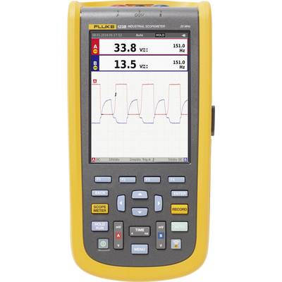 Fluke 123B/EU ročni osciloskop 20 MHz 2-kanalni 4 GSa/s 400 kpts funkcije multimetra 1 kos-0