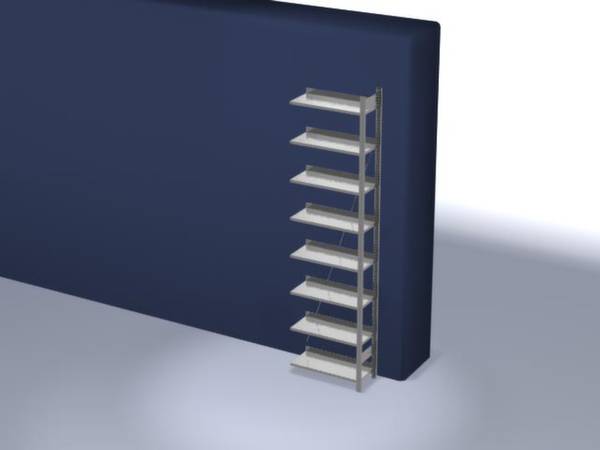 Orion Regalsysteme HZA27307EX regal za dokumente z možnostjo dodajanja modulov (Š x V x G) 760 x 2700 x 335 mm jeklo poc-0