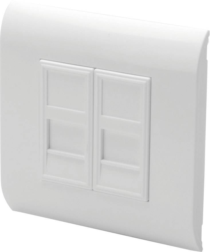 Prednja plošča za Keystone modul 2-predela Digitus DN-93802 bela-0