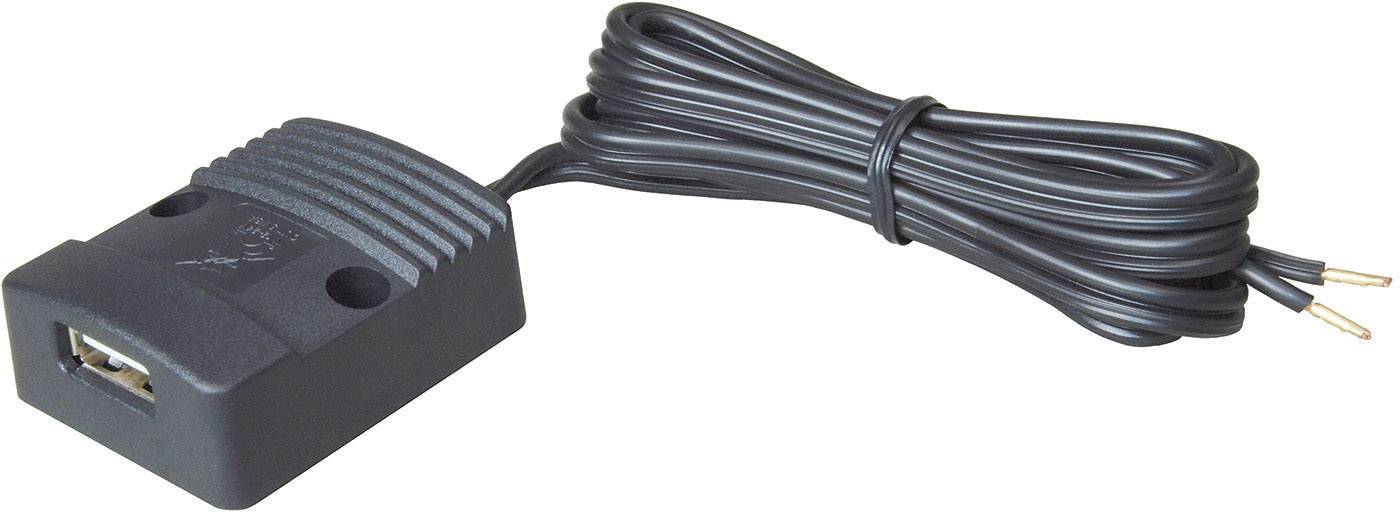 ProCar Ploščata USB vtičnica 12-24V / DC 3A Maks. obremenljivost toka=3 A Primerno za (podrobnosti) USB A Vtičnica USB 1-0