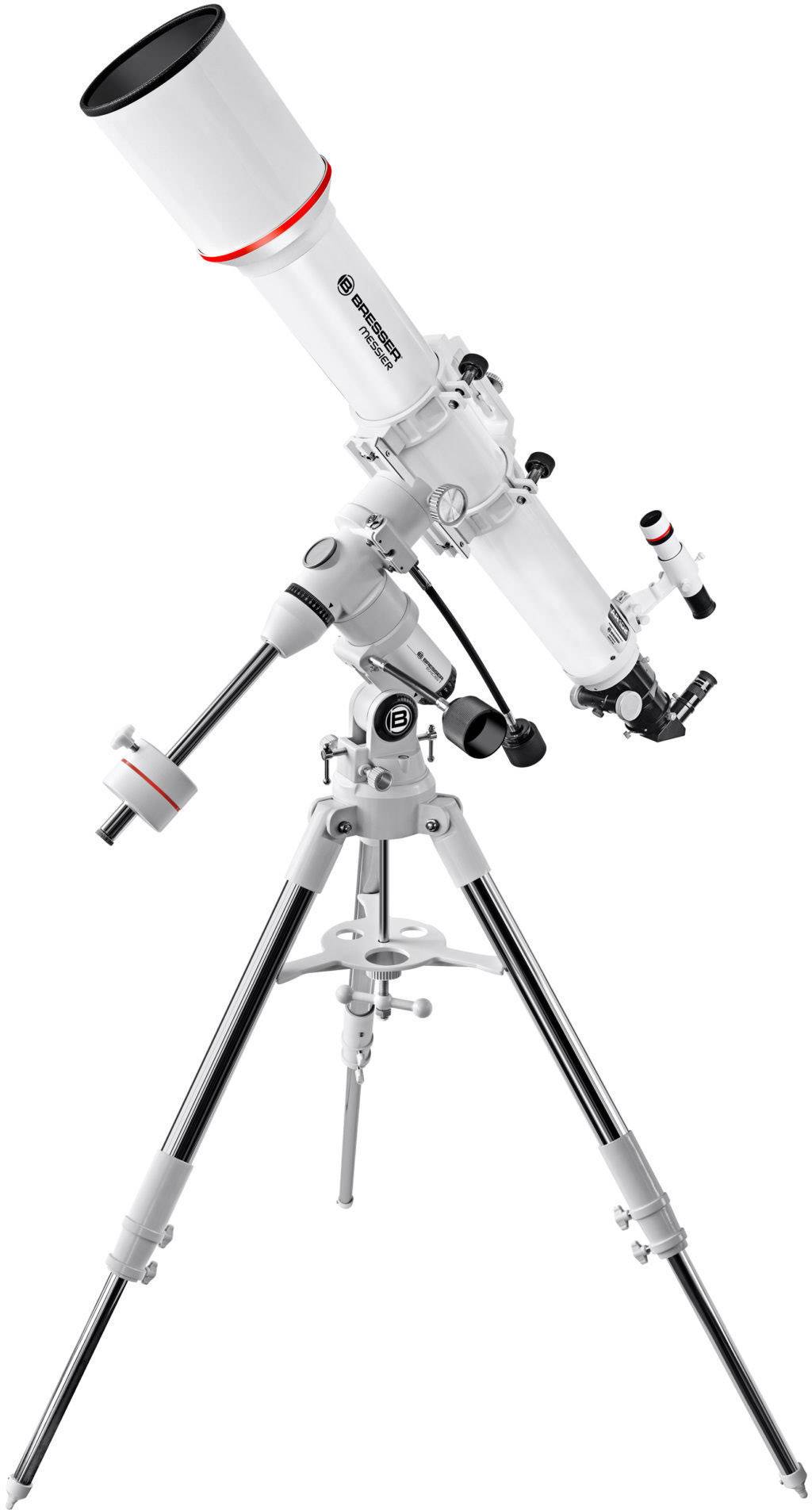 Bresser Optik Messier AR-102/1000 Hexafoc EXOS-1/EQ4 teleskop z lečo ekvatorialna akromatičen Povečava 38 do 204 x