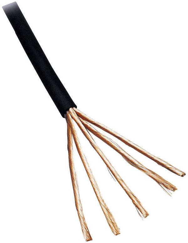 Avdio kabel 4 x 0.10 mm črne barve BKL Electronic 1106007/5 5 m
