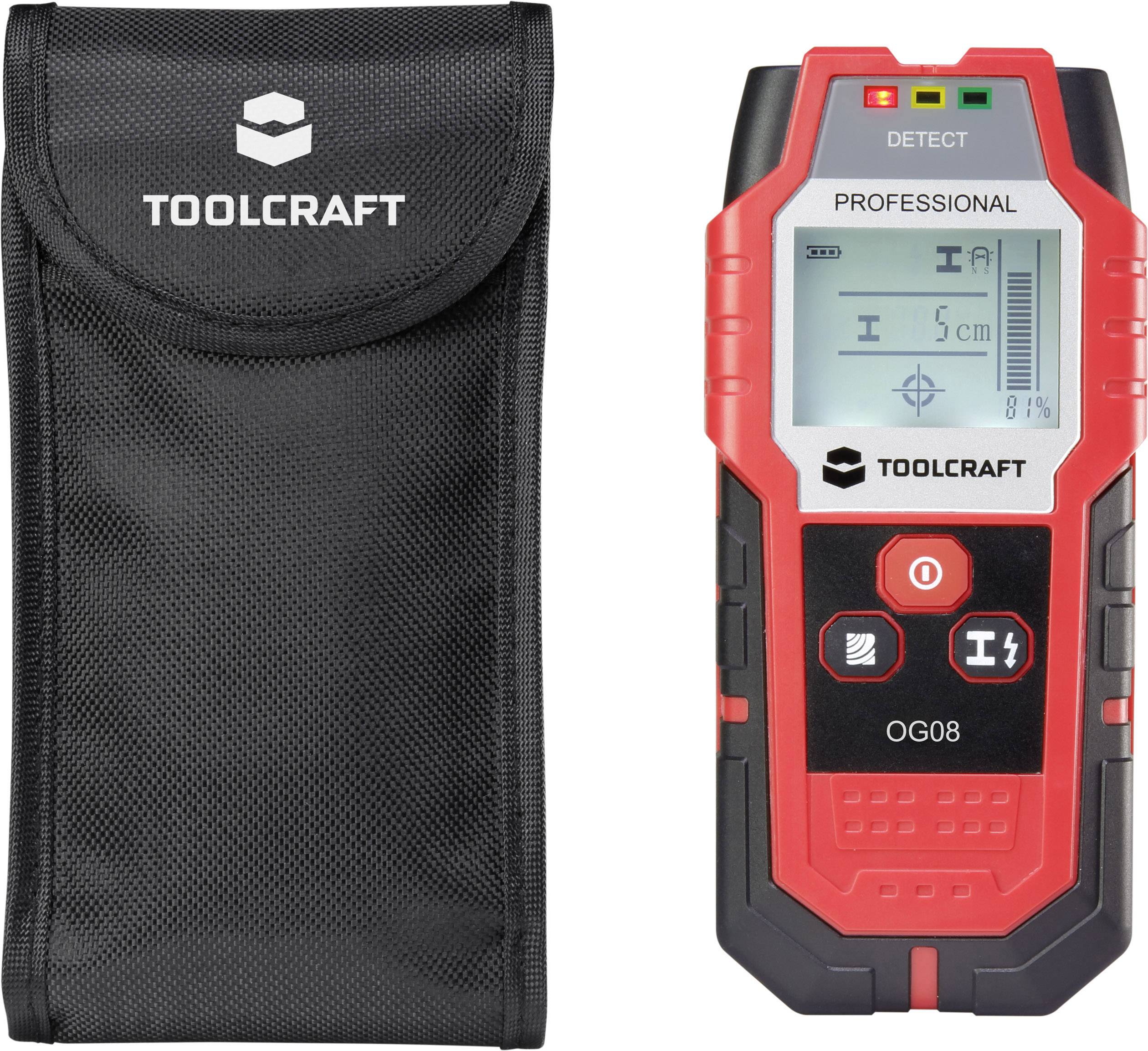 TOOLCRAFT lokator OG 08 1517080 Lociranje globine (maks.) 80 mm Primerno za ne-železna kovina, železna kovina, napetostn-6