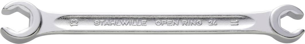Srebrn, obojestranski obročni ključ z napisom 'STAHLWILLE OPEN RING 3/4'. Primeren za prijemanje in obračanje vijačnih matic.