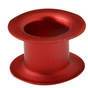 Rdeč tulec, valjaste oblike s širokimi robovi, ki je verjetno del sistema kabelne ali prejne navitosti.