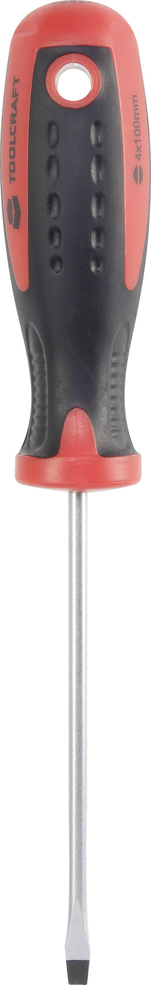 TOOLCRAFT delavnica ploščati izvijač Širina rezila: 4 mm Dolžina rezila: 102 mm DIN ISO 8764
