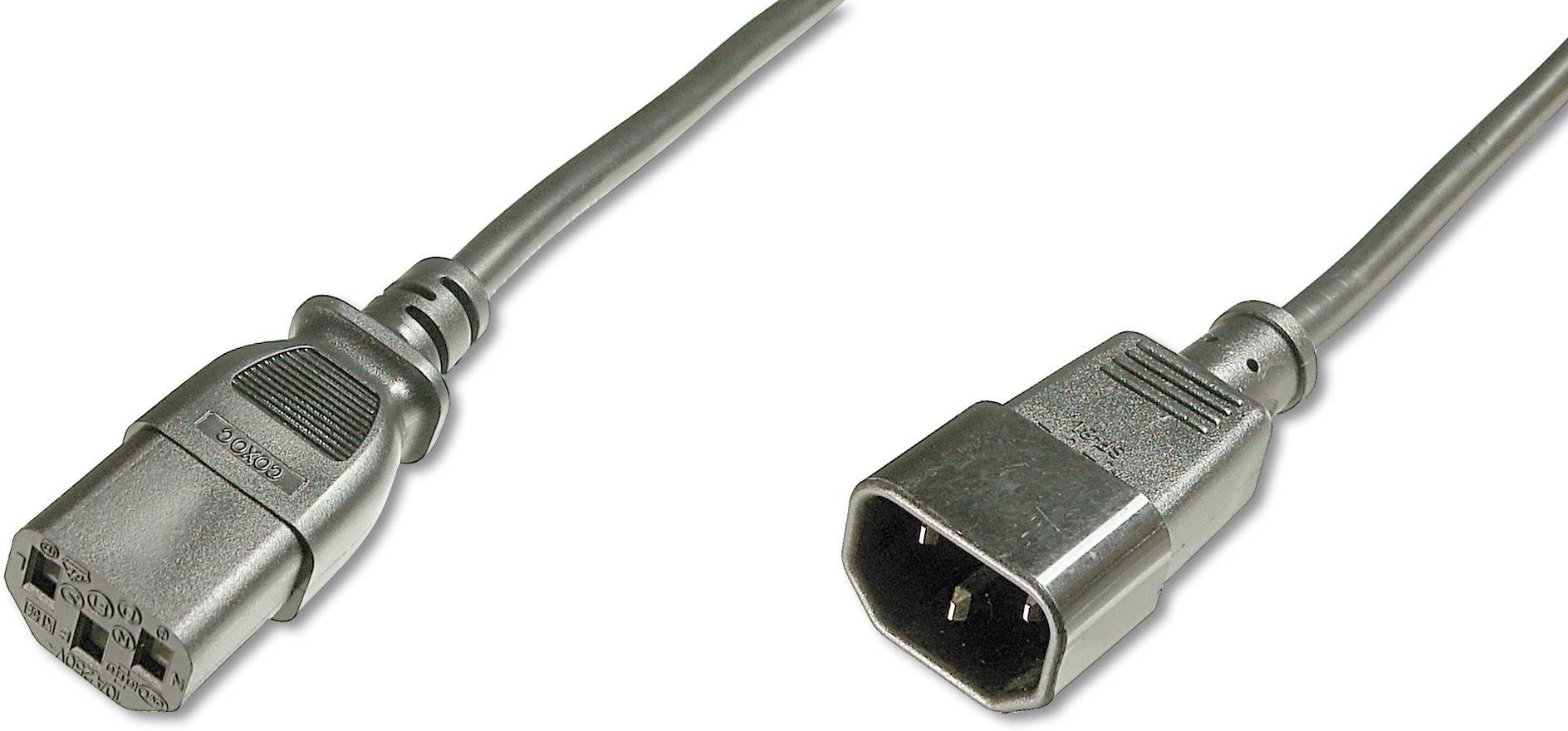 Mrežni kabel z moškim in ženskim priključkom za povezavo elektronskih naprav z viri napajanja.