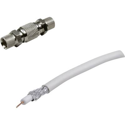 Kupi Koaksialni kabel, zunanji premer: 6.80 mm 75 90 dB bele barve BKL  Electronic 0403518 1 set