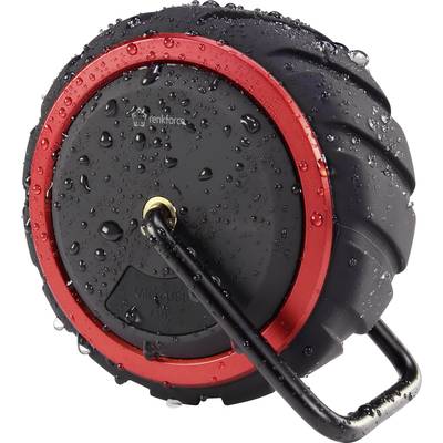 Renkforce AdventureWheel1 Bluetooth® zvočnik zunanji zvočnik, zaščita pred pršečo vodo, AUX črna, rdeča