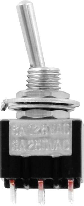 Prevesno stikalo 125 V/AC 2 x vklop/izklop/vklop TRU Components TC-MK323 zaskočno/0/zaskočno 1 kos