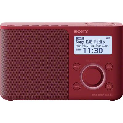 Sony XDR-S61D prenosni radio DAB+ (1012), UKW (1014) AUX   rdeča