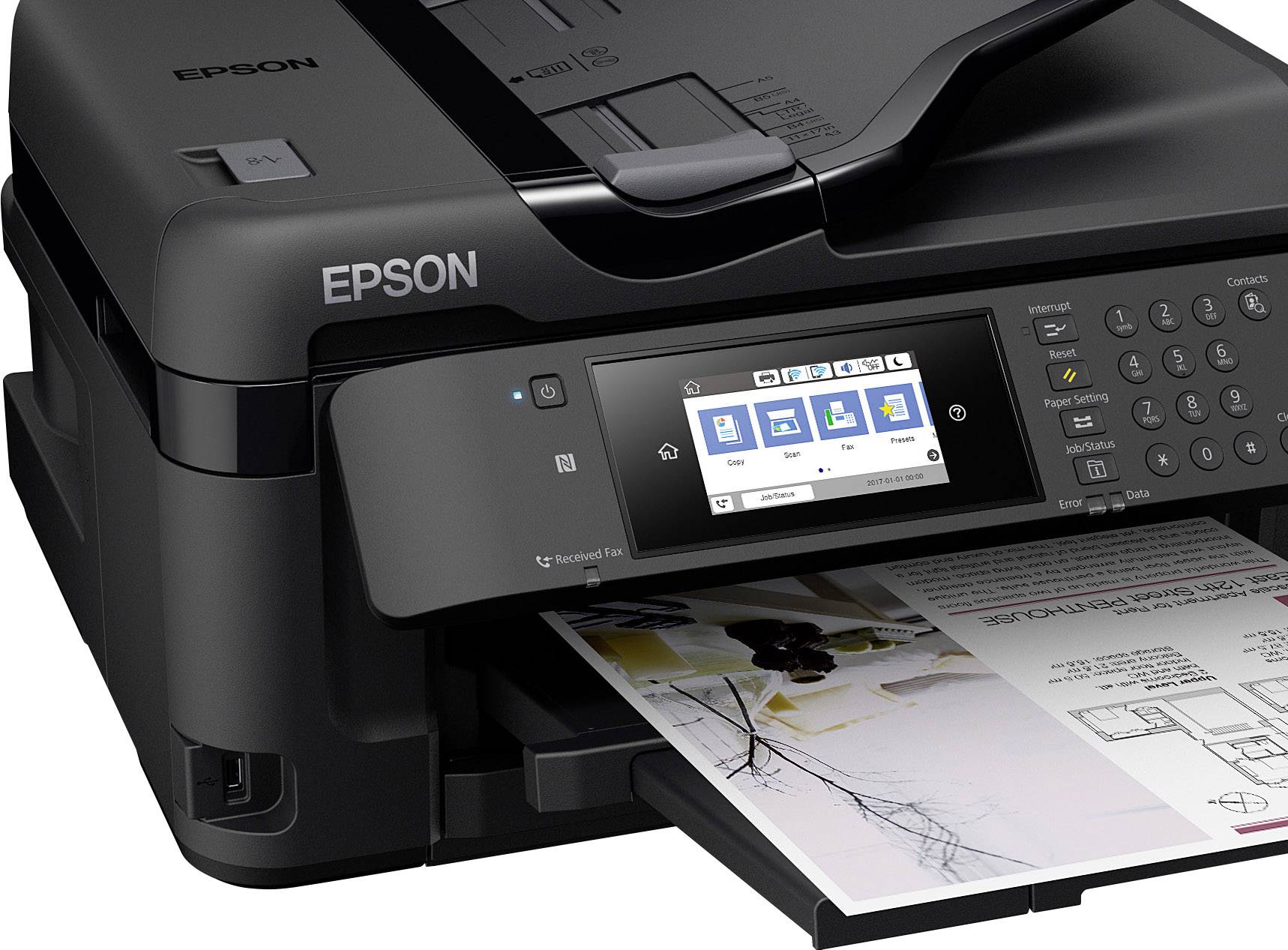 Epson Workforce Wf 7710dwf Barvni Brizgalni Multifunkcijski Tiskalnik A3 Tiskalnik Opti Conradsi 8317