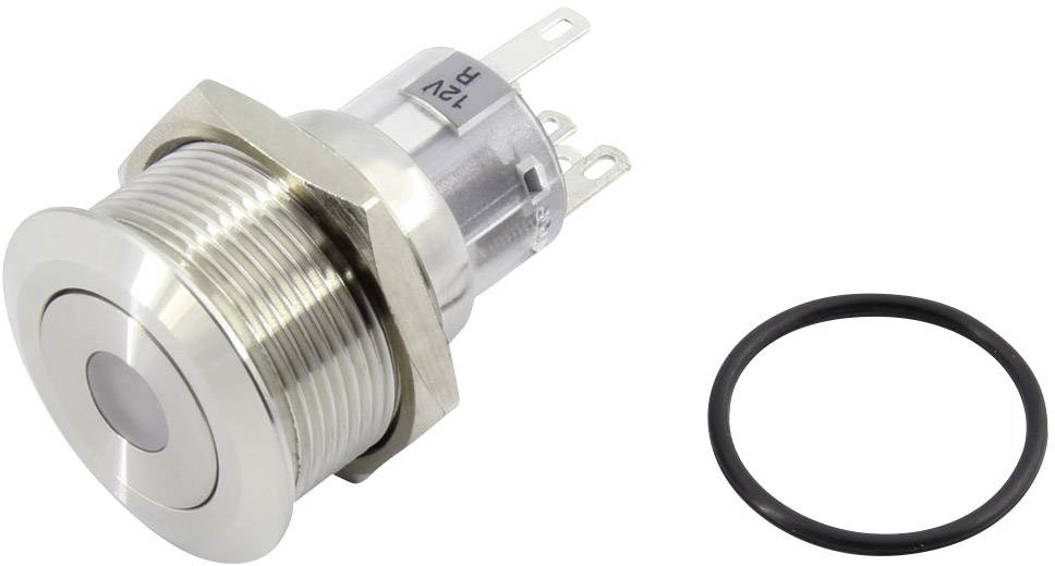 TRU COMPONENTS 1602515 TC-GQ22-A-11ZD/R/12V/S203 stikalo z vklopom na pritisk 250 V 5 A 1 x izklop/vklop zaskočno rdeča IP65 1 kos