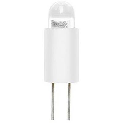 G4-LED-sijalka z dvema kovinskima kontaktoma. Ima prosojni zgornji del, ki vsebuje svetlobni vir.