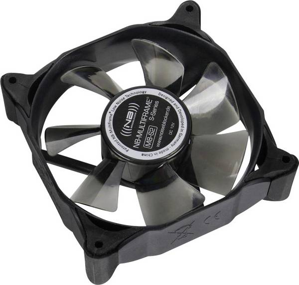 NoiseBlocker Multiframe M8-S2 ventilator za ohišje računalnika črna, siva transparentna (Š x V x G) 80 x 80 x 25 mm