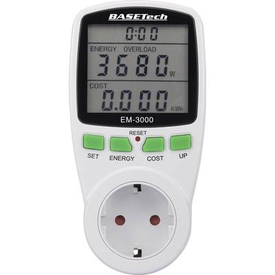 Basetech EM-3000 naprava za merjenje stroškov energijske porabe napoved stroškov
