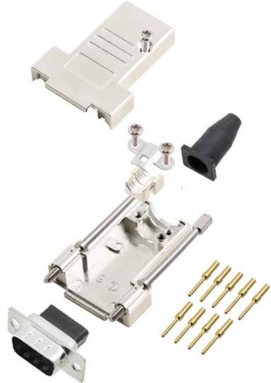 encitech DTSL09-T-JSRG-DBCP09-K 6355-0069-01 komplet D-Sub pin trakov 45 ° Število pinov: 9 stiskalni 1 kos