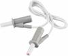 VOLTCRAFT MSB-501 varnostni merilni kabel lamelni vtič 4 mm lamelni vtič 4 mm 0.75 m bela 1 kos