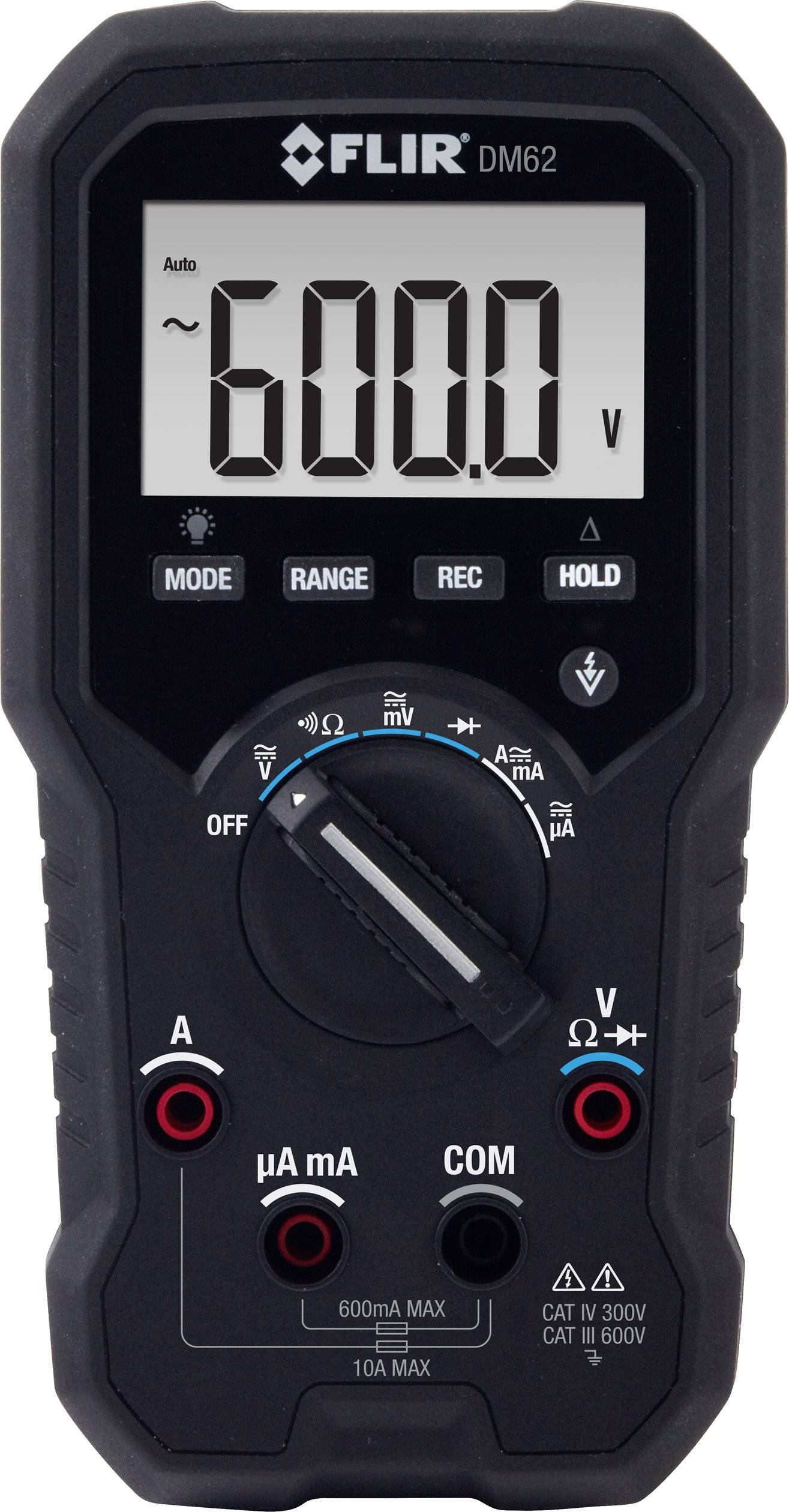 FLIR DM62 Ročni multimeter kalibracija narejena po: delovnih standardih (brez certifikata) CAT IV 300 V, CAT III 600 V