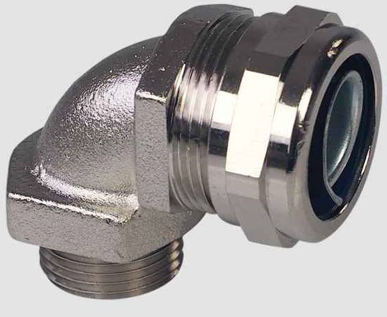 Cevna uvodnica, srebrne barve 90° Helukabel 908487 CV Compact 90° M50 (1 1/2) 1 kos
