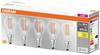 OSRAM HOMELIGHTING 4058075090668 LED EEK E (A - G) E14 kapljičasta oblika 4 W = 40 W toplo bela (Ø x D) 45 mm x 84 mm žarilna nitka 5 kos