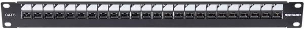 Intellinet Patch-Panel 24 vrat omrežni patch panel 483 mm (19") CAT 6 1 U črna opremljen
