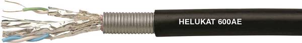 HELU 802168 Ethernetni kabel CAT 7e S/FTP 4 x 2 x 0.258 mm² črna Metrsko blago