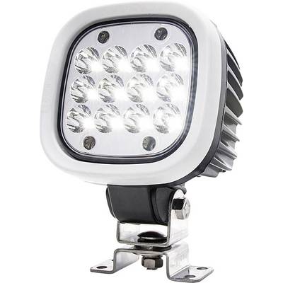 Svetilni, kvadratni LED-reflektor z dvanajstimi svetlimi LED-lučmi in vzdržljivim kovinskim ohišjem, primeren za zunanje uporabe.