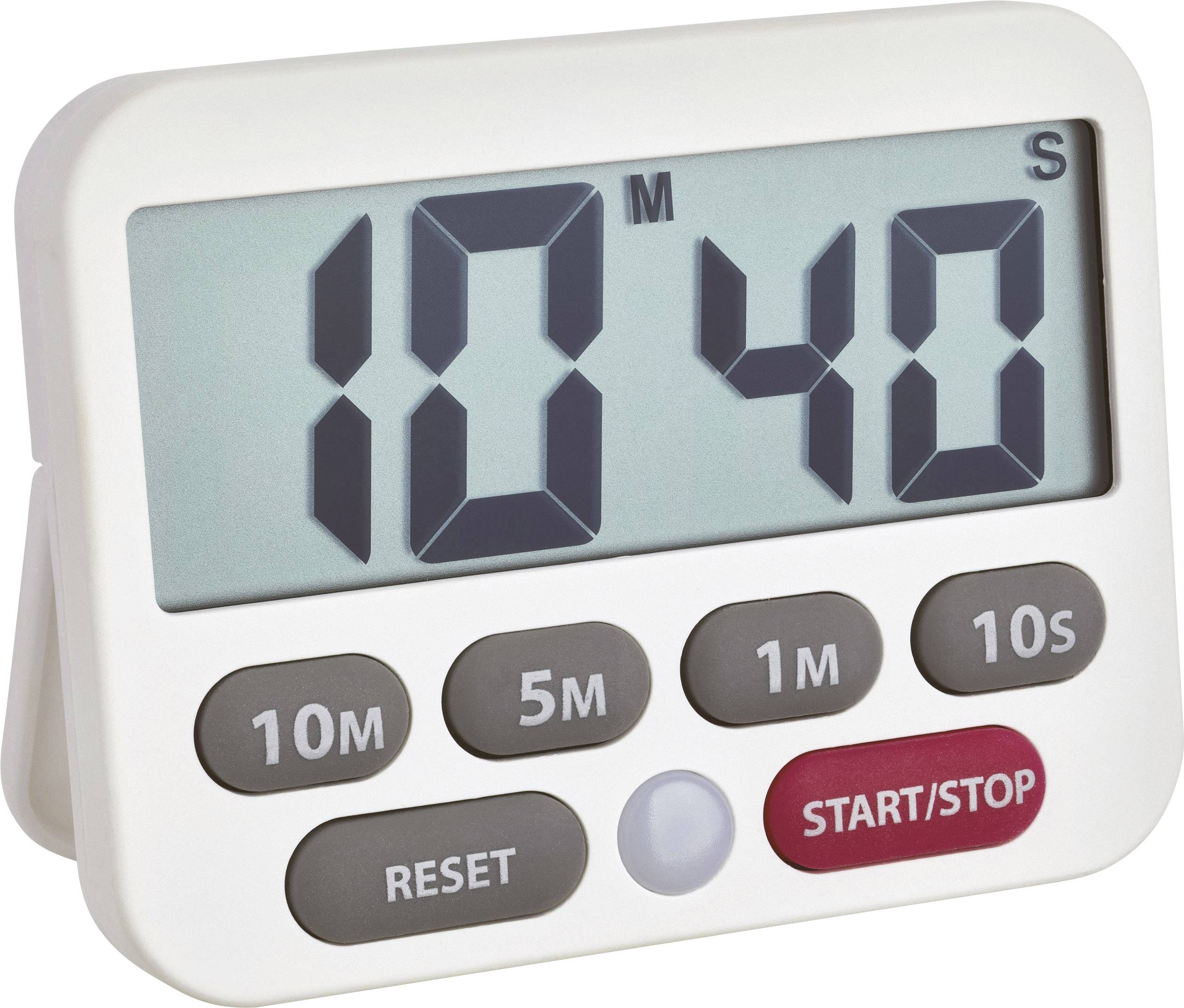 Digitalni kuhinjski tajmer prikazuje '10 minut 40 sekund'. Spodaj so tipke za 10, 5, 1 minuto, 10 sekund, 'Ponastavitev' in 'Start/Stop'.