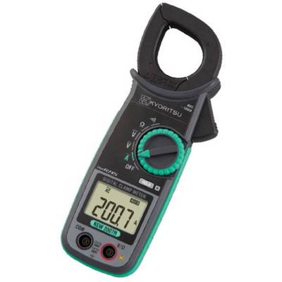 Digitalni klešasti multimeter na zaslonu prikazuje izmenično tokovno meritev 200,7 A. Naprava ima zeleno in črno barvno kombinacijo.