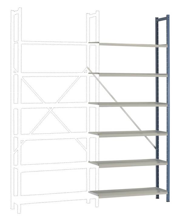 Manuflex RA2184.5007 okvir za polico (Š x V x G) 900 x 2250 x 300 mm   briljantno modra