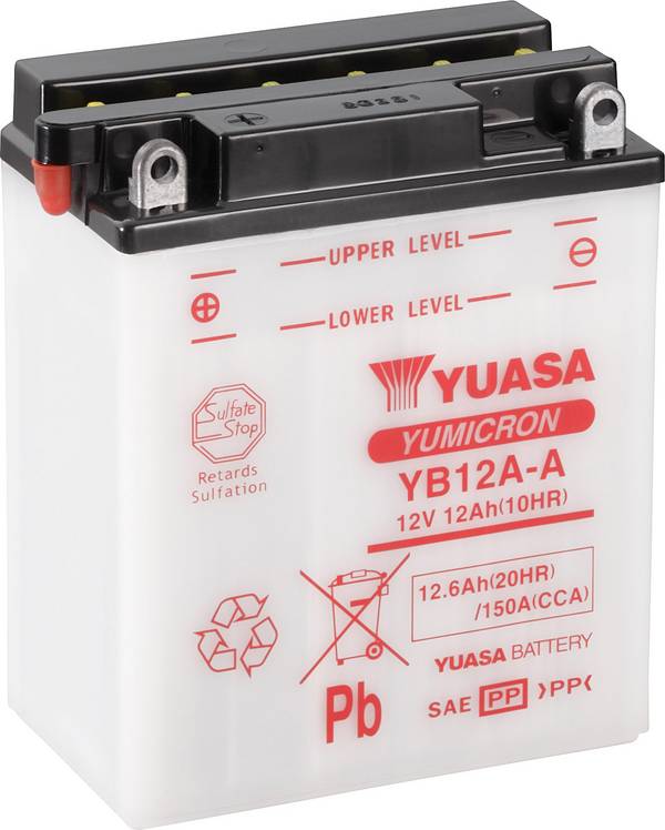 Yuasa YB12A-A baterije za motorno kolo 12 V 12 Ah  Vrsta pola: Vijačni priključek tipa 6